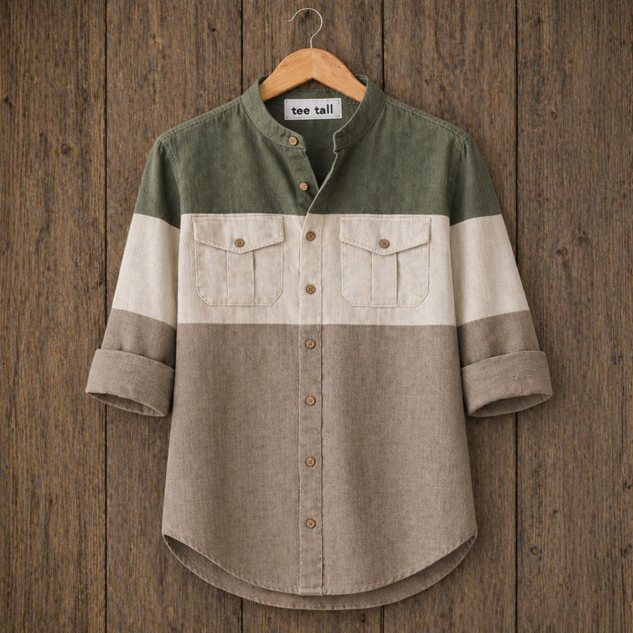 Mens Button Up Cotton Full Sleeve Shirt TTMBUS276 - Multi Color