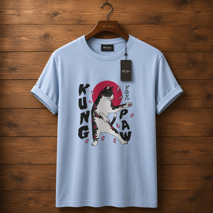 Mens Cotton Sticker Printed T-Shirt TTMPS43 - Light Blue