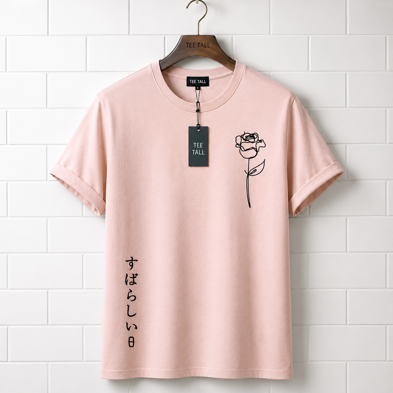 Mens Premium Cotton Printed T-Shirt - GRMPR44 - Pink
