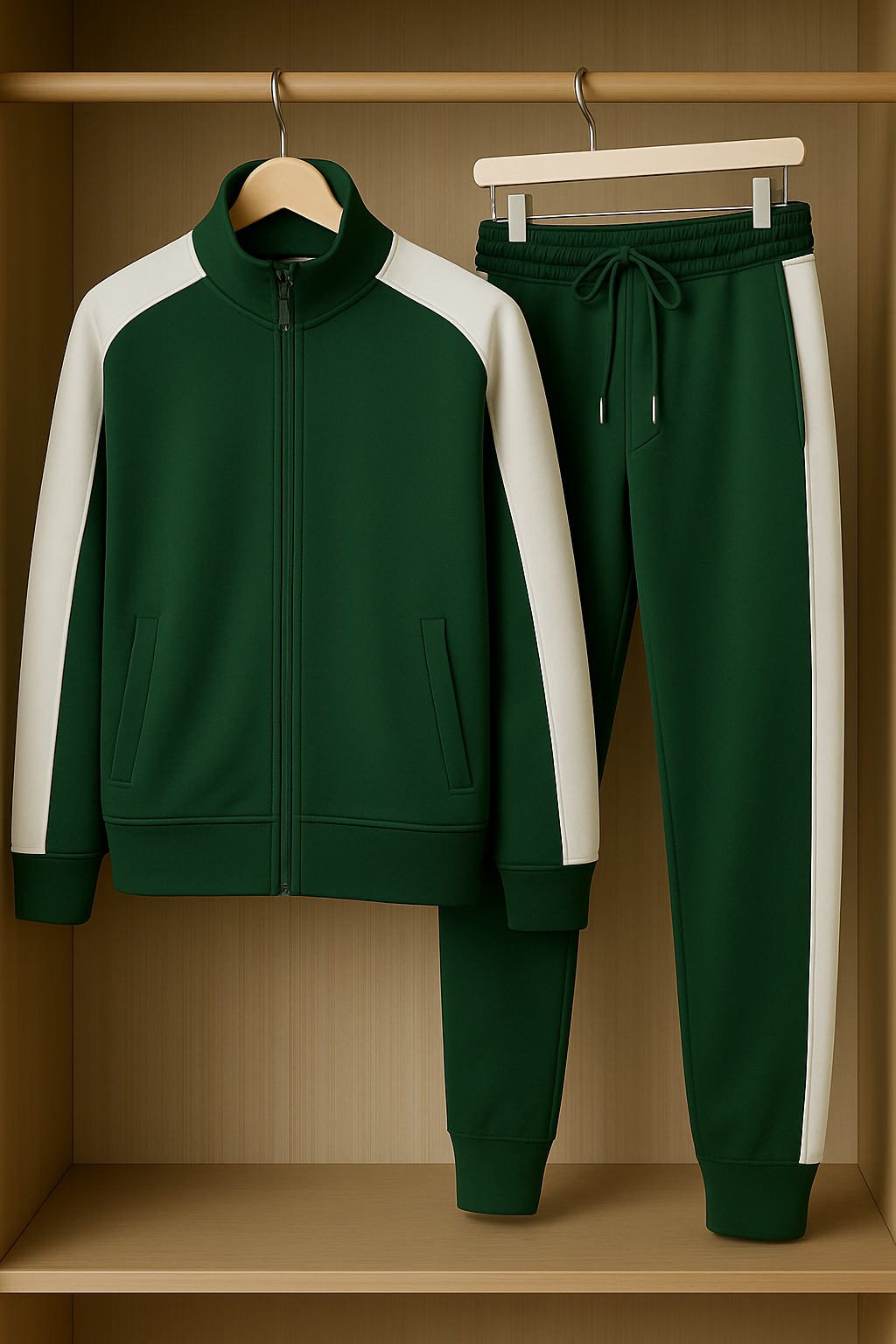 Mens Jacket and Pants Set FAMJAPNS22 - Green