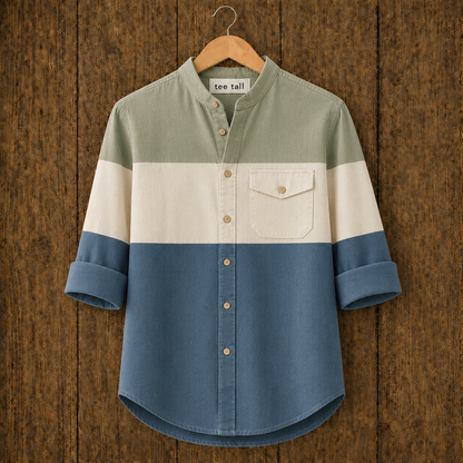 Mens Button Up Cotton Full Sleeve Shirt TTMBUS368 - Multi Color