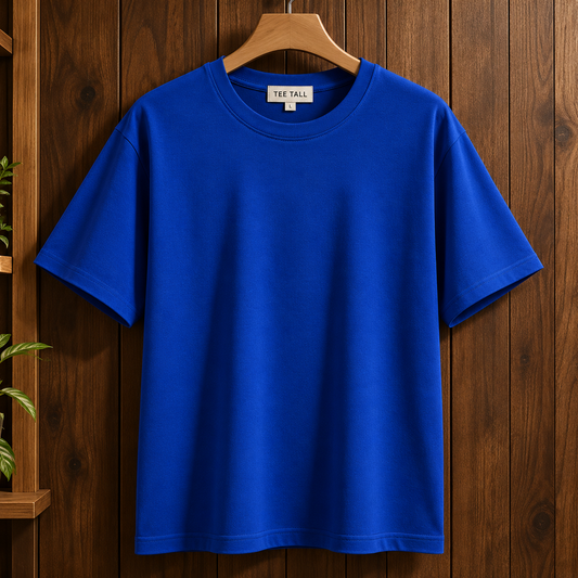 Mens Cotton Half Sleeve Round Neck T-Shirt TTHSRNTS - Royal Blue