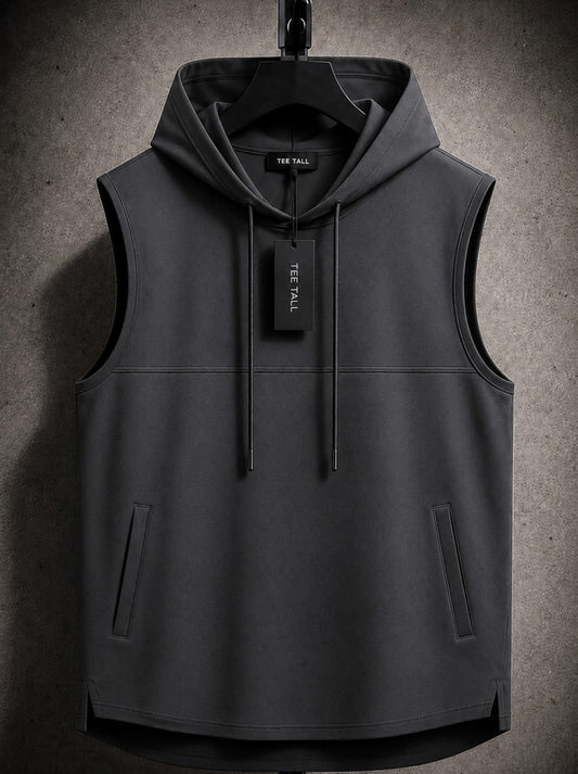 Mens Cotton Hooded Sleeveless T-Shirt CHST3