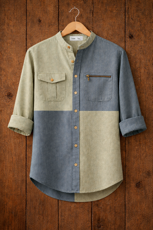Mens Button Up Cotton Full Sleeve Shirt TTMBUS239 - Multi Color