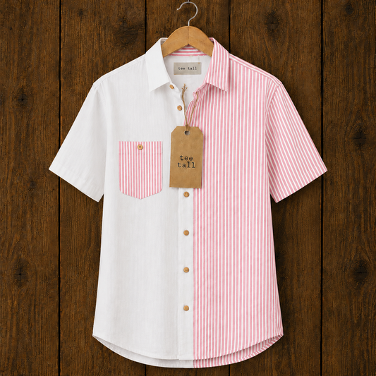Mens Button Up Cotton Half Sleeve Shirt TTMBUS442 - Multi Color