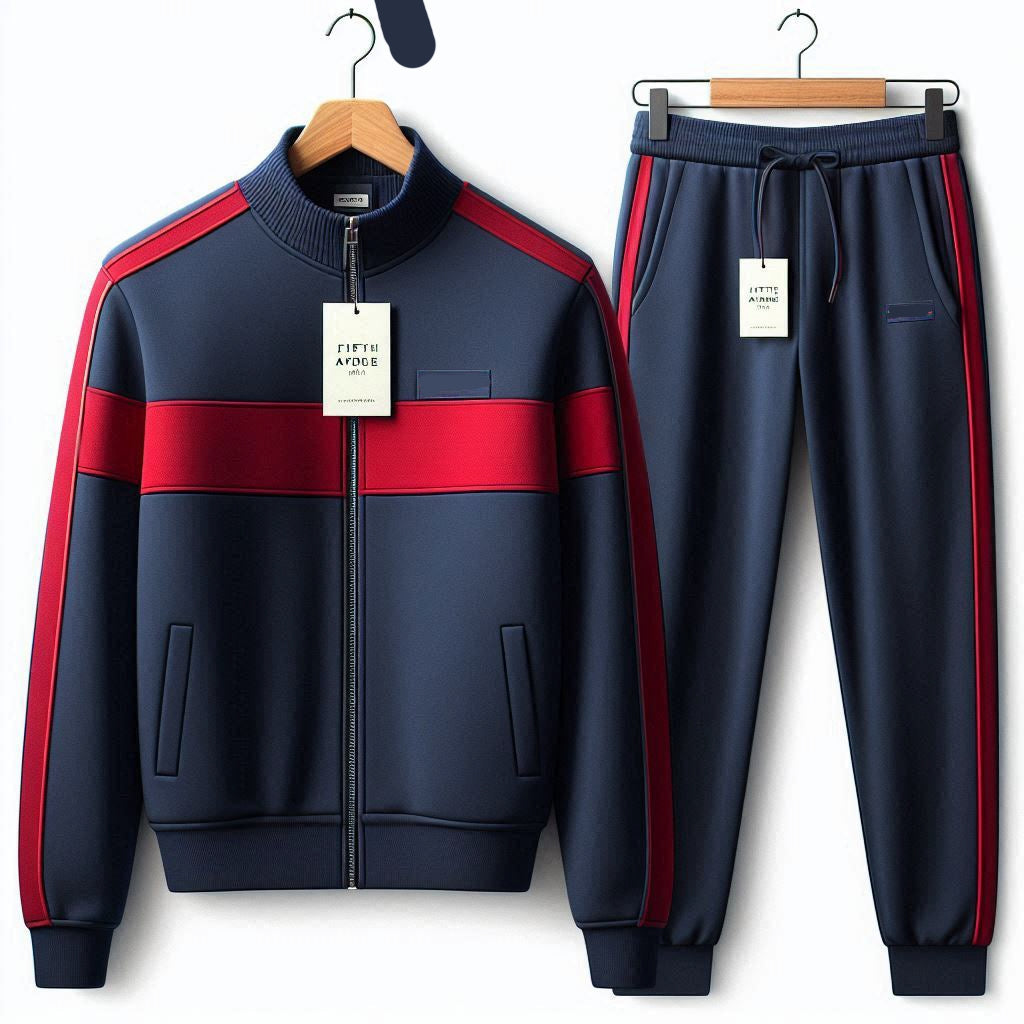 Mens Jacket and Pants Set FAMJAPNS9 - Navy Blue