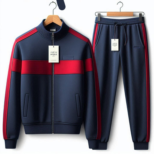 Mens Jacket and Pants Set FAMJAPNS9 - Navy Blue