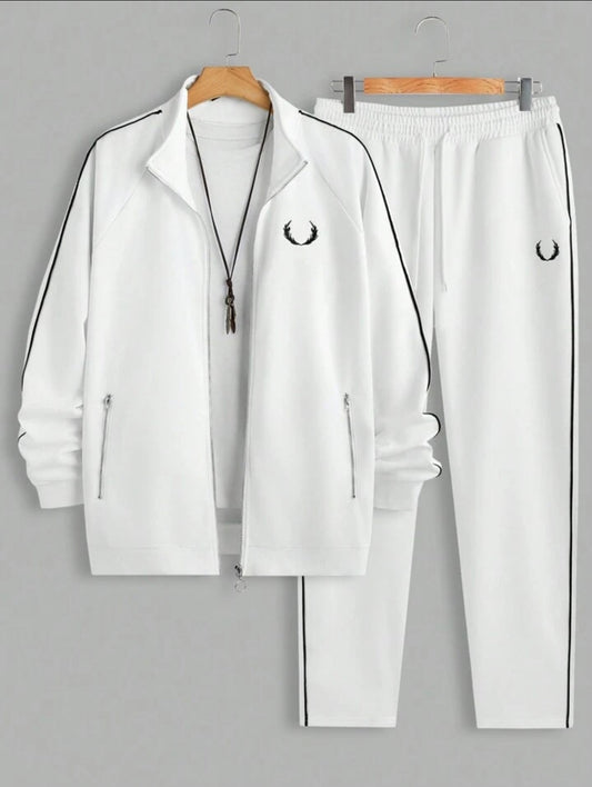 Mens Jacket and Pants Set FAMJAPNS1 - White