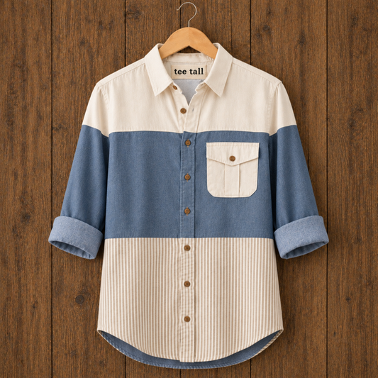 Mens Button Up Cotton Full Sleeve Shirt TTMBUS466 - Multi Color